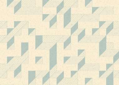 Edward Zajecs 2. Cubo 'nun 1971' deki uygulaması. Esasen 8 taştan oluşan bir Truchet fayans seti ve yerleştirme sanatı illüstrasyonu için kurallar.