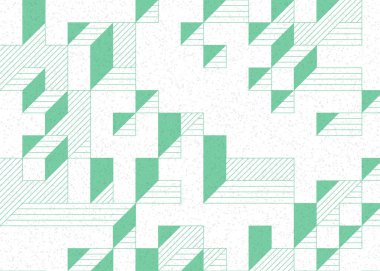 Edward Zajecs 2. Cubo 'nun 1971' deki uygulaması. Esasen 8 taştan oluşan bir Truchet fayans seti ve yerleştirme sanatı illüstrasyonu için kurallar.