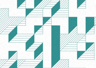 Edward Zajecs 2. Cubo 'nun 1971' deki uygulaması. Esasen 8 taştan oluşan bir Truchet fayans seti ve yerleştirme sanatı illüstrasyonu için kurallar.