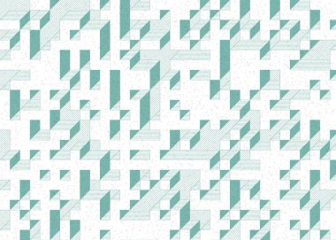 Edward Zajecs 2. Cubo 'nun 1971' deki uygulaması. Esasen 8 taştan oluşan bir Truchet fayans seti ve yerleştirme sanatı illüstrasyonu için kurallar.