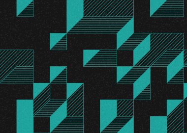 Edward Zajecs 2. Cubo 'nun 1971' deki uygulaması. Esasen 8 taştan oluşan bir Truchet fayans seti ve yerleştirme sanatı illüstrasyonu için kurallar.