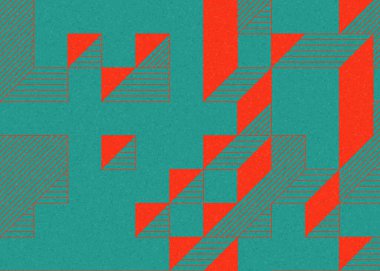 Edward Zajecs 2. Cubo 'nun 1971' deki uygulaması. Esasen 8 taştan oluşan bir Truchet fayans seti ve yerleştirme sanatı illüstrasyonu için kurallar.