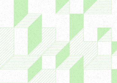 Edward Zajecs 2. Cubo 'nun 1971' deki uygulaması. Esasen 8 taştan oluşan bir Truchet fayans seti ve yerleştirme sanatı illüstrasyonu için kurallar.