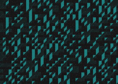 Edward Zajecs 2. Cubo 'nun 1971' deki uygulaması. Esasen 8 taştan oluşan bir Truchet fayans seti ve yerleştirme sanatı illüstrasyonu için kurallar.