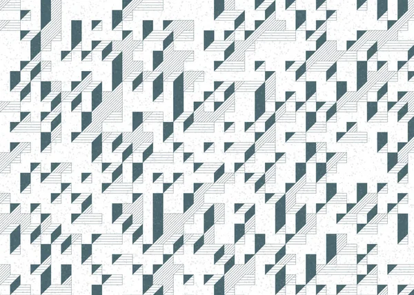 Edward Zajecs 2. Cubo 'nun 1971' deki uygulaması. Esasen 8 taştan oluşan bir Truchet fayans seti ve yerleştirme sanatı illüstrasyonu için kurallar.