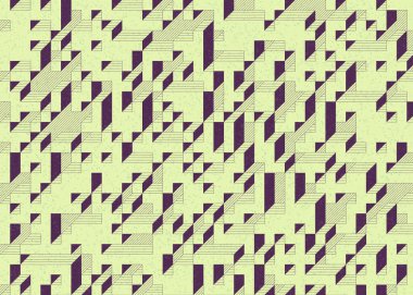 Edward Zajecs 2. Cubo 'nun 1971' deki uygulaması. Esasen 8 taştan oluşan bir Truchet fayans seti ve yerleştirme sanatı illüstrasyonu için kurallar.