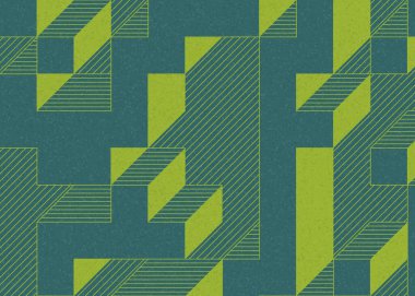 Edward Zajecs 2. Cubo 'nun 1971' deki uygulaması. Esasen 8 taştan oluşan bir Truchet fayans seti ve yerleştirme sanatı illüstrasyonu için kurallar.