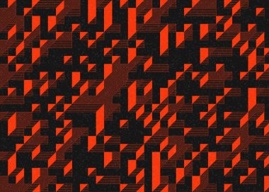 Edward Zajecs 2. Cubo 'nun 1971' deki uygulaması. Esasen 8 taştan oluşan bir Truchet fayans seti ve yerleştirme sanatı illüstrasyonu için kurallar.