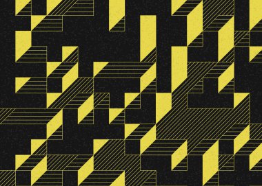 Edward Zajecs 2. Cubo 'nun 1971' deki uygulaması. Esasen 8 taştan oluşan bir Truchet fayans seti ve yerleştirme sanatı illüstrasyonu için kurallar.