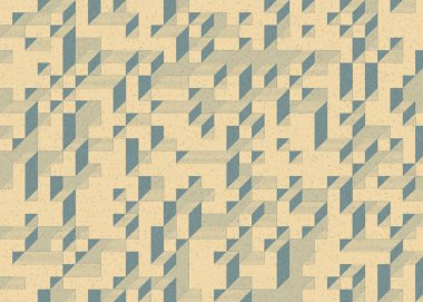 Edward Zajecs 2. Cubo 'nun 1971' deki uygulaması. Esasen 8 taştan oluşan bir Truchet fayans seti ve yerleştirme sanatı illüstrasyonu için kurallar.