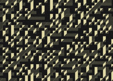 Edward Zajecs 2. Cubo 'nun 1971' deki uygulaması. Esasen 8 taştan oluşan bir Truchet fayans seti ve yerleştirme sanatı illüstrasyonu için kurallar.