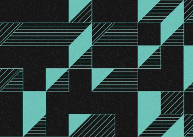 Edward Zajecs 2. Cubo 'nun 1971' deki uygulaması. Esasen 8 taştan oluşan bir Truchet fayans seti ve yerleştirme sanatı illüstrasyonu için kurallar.