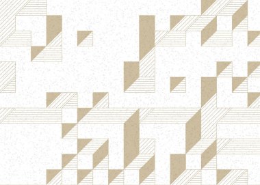 Edward Zajecs 2. Cubo 'nun 1971' deki uygulaması. Esasen 8 taştan oluşan bir Truchet fayans seti ve yerleştirme sanatı illüstrasyonu için kurallar 