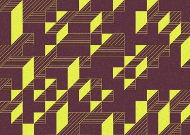 Edward Zajecs 2. Cubo 'nun 1971' deki uygulaması. Esasen 8 taştan oluşan bir Truchet fayans seti ve yerleştirme sanatı illüstrasyonu için kurallar 