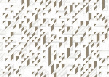 Edward Zajecs 2. Cubo 'nun 1971' deki uygulaması. Esasen 8 taştan oluşan bir Truchet fayans seti ve yerleştirme sanatı illüstrasyonu için kurallar 