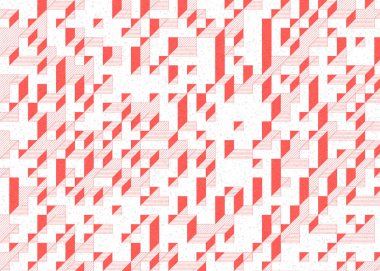 Edward Zajecs 2. Cubo 'nun 1971' deki uygulaması. Esasen 8 taştan oluşan bir Truchet fayans seti ve yerleştirme sanatı illüstrasyonu için kurallar 