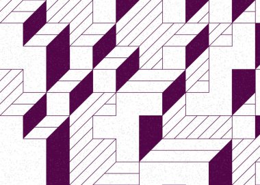 Edward Zajecs 2. Cubo 'nun 1971' deki uygulaması. Esasen 8 taştan oluşan bir Truchet fayans seti ve yerleştirme sanatı illüstrasyonu için kurallar 