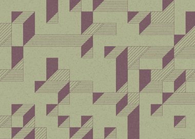 Edward Zajecs 2. Cubo 'nun 1971' deki uygulaması. Esasen 8 taştan oluşan bir Truchet fayans seti ve yerleştirme sanatı illüstrasyonu için kurallar 