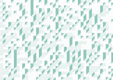 Edward Zajecs 2. Cubo 'nun 1971' deki uygulaması. Esasen 8 taştan oluşan bir Truchet fayans seti ve yerleştirme sanatı illüstrasyonu için kurallar 