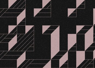 Edward Zajecs 2. Cubo 'nun 1971' deki uygulaması. Esasen 8 taştan oluşan bir Truchet fayans seti ve yerleştirme sanatı illüstrasyonu için kurallar 