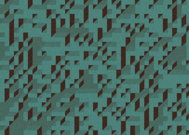 Edward Zajecs 2. Cubo 'nun 1971' deki uygulaması. Esasen 8 taştan oluşan bir Truchet fayans seti ve yerleştirme sanatı illüstrasyonu için kurallar 