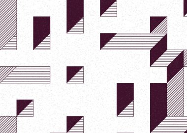 Edward Zajecs 2. Cubo 'nun 1971' deki uygulaması. Esasen 8 taştan oluşan bir Truchet fayans seti ve yerleştirme sanatı illüstrasyonu için kurallar 