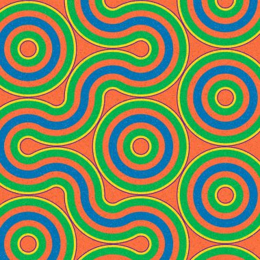 Renkli Altıgen Döşeme Bağlantısı sanat arkaplan tasarımı illüstrasyonu