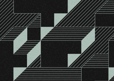 Edward Zajecs 2. Cubo 'nun 1971' deki uygulaması. Esasen 8 taştan oluşan bir Truchet fayans seti ve yerleştirme sanatı illüstrasyonu için kurallar 