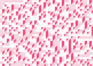 Edward Zajecs 2. Cubo 'nun 1971' deki uygulaması. Esasen 8 taştan oluşan bir Truchet fayans seti ve yerleştirme sanatı illüstrasyonu için kurallar 