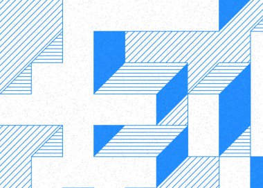 Edward Zajecs 2. Cubo 'nun 1971' deki uygulaması. Esasen 8 taştan oluşan bir Truchet fayans seti ve yerleştirme sanatı illüstrasyonu için kurallar 