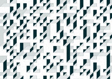 Edward Zajecs 2. Cubo 'nun 1971' deki uygulaması. Esasen 8 taştan oluşan bir Truchet fayans seti ve yerleştirme sanatı illüstrasyonu için kurallar 