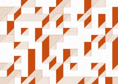 Edward Zajecs 2. Cubo 'nun 1971' deki uygulaması. Esasen 8 taştan oluşan bir Truchet fayans seti ve yerleştirme sanatı illüstrasyonu için kurallar 