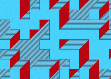 Edward Zajecs 2. Cubo 'nun 1971' deki uygulaması. Esasen 8 taştan oluşan bir Truchet fayans seti ve yerleştirme sanatı illüstrasyonu için kurallar 