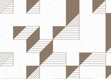 Edward Zajecs 2. Cubo 'nun 1971' deki uygulaması. Esasen 8 taştan oluşan bir Truchet fayans seti ve yerleştirme sanatı illüstrasyonu için kurallar 