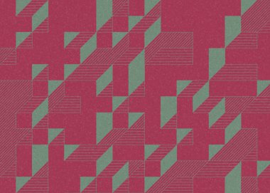 Edward Zajecs 2. Cubo 'nun 1971' deki uygulaması. Esasen 8 taştan oluşan bir Truchet fayans seti ve yerleştirme sanatı illüstrasyonu için kurallar 