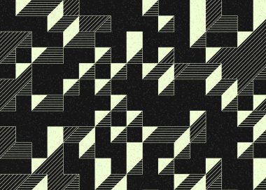 Edward Zajecs 2. Cubo 'nun 1971' deki uygulaması. Esasen 8 taştan oluşan bir Truchet fayans seti ve yerleştirme sanatı illüstrasyonu için kurallar 