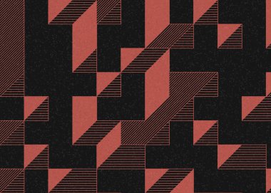 Edward Zajecs 2. Cubo 'nun 1971' deki uygulaması. Esasen 8 taştan oluşan bir Truchet fayans seti ve yerleştirme sanatı illüstrasyonu için kurallar 