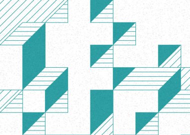 Edward Zajecs 2. Cubo 'nun 1971' deki uygulaması. Esasen 8 taştan oluşan bir Truchet fayans seti ve yerleştirme sanatı illüstrasyonu için kurallar.