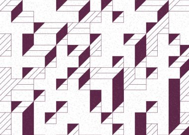 Edward Zajecs 2. Cubo 'nun 1971' deki uygulaması. Esasen 8 taştan oluşan bir Truchet fayans seti ve yerleştirme sanatı illüstrasyonu için kurallar.