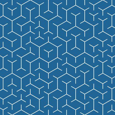  Altıgen Labirent deseni soyut illüstrasyon