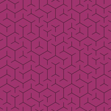  Altıgen Labirent deseni soyut illüstrasyon