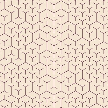  Altıgen Labirent deseni soyut illüstrasyon