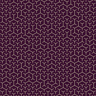  Altıgen Labirent deseni soyut illüstrasyon