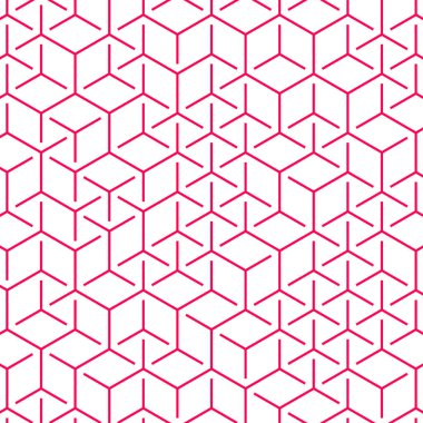  Altıgen Labirent deseni soyut illüstrasyon