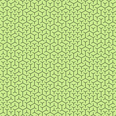  Altıgen Labirent deseni soyut illüstrasyon