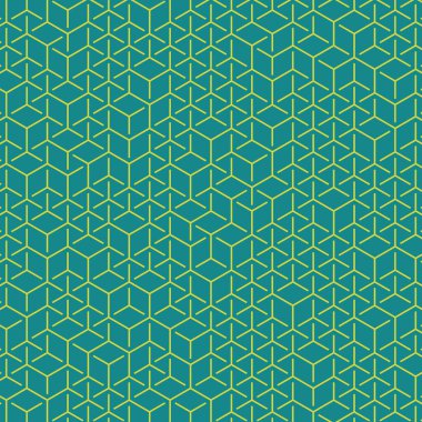  Altıgen Labirent deseni soyut illüstrasyon