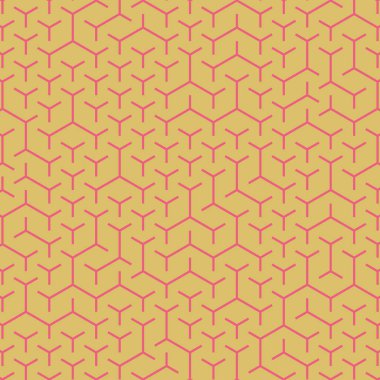  Altıgen Labirent deseni soyut illüstrasyon