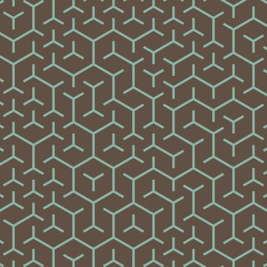  Altıgen Labirent deseni soyut illüstrasyon