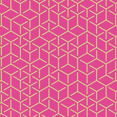  Altıgen Labirent deseni soyut illüstrasyon