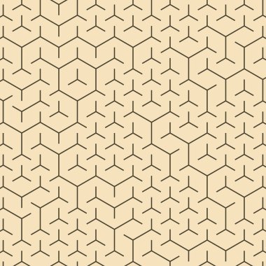  Altıgen Labirent deseni soyut illüstrasyon